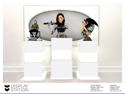 White Light-Up Pedestal By DisplayStation