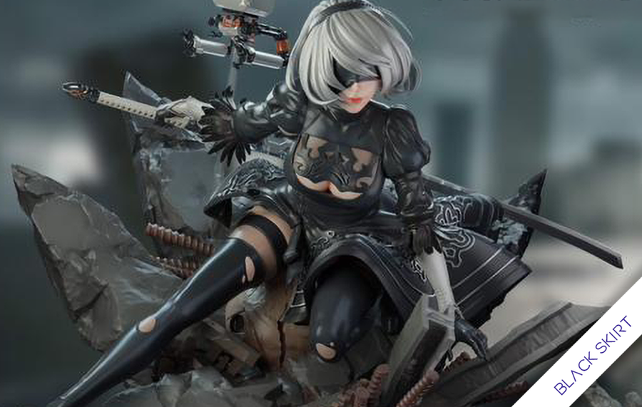 NieR: Automata - 2B (Black Skirt) 1/4 Scale Statue