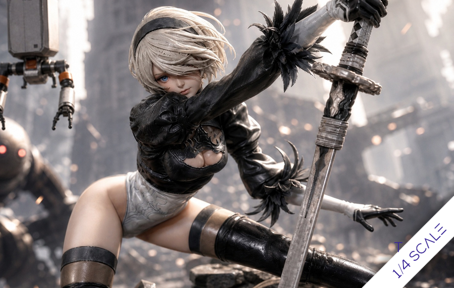 NieR:Automata - 2B Apocalyptic Warrior Maiden 1/4 Scale Statue