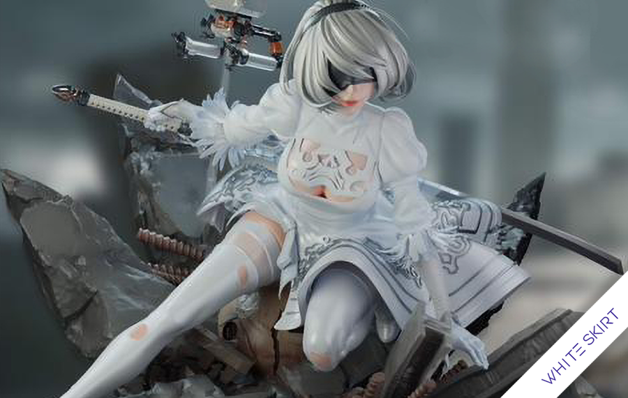 NieR: Automata - 2B (White Skirt) 1/4 Scale Statue