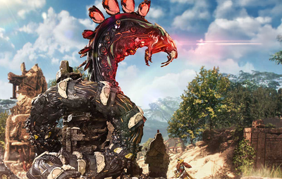 Horizon Forbidden West - Aloy vs. the Slitherfang Diorama