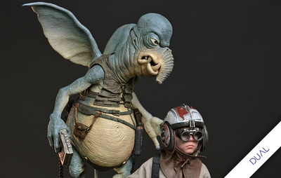 Young Anakin Skywalker & Watto (Dual) 1/3 Scale Statue