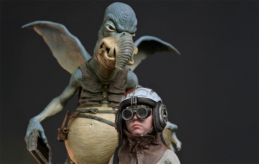 Young Anakin Skywalker & Watto Statue by JND Studio