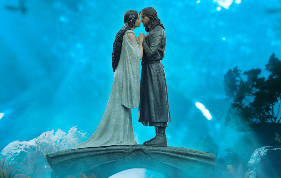 LOTR - Aragorn & Arwen Miniature Statue