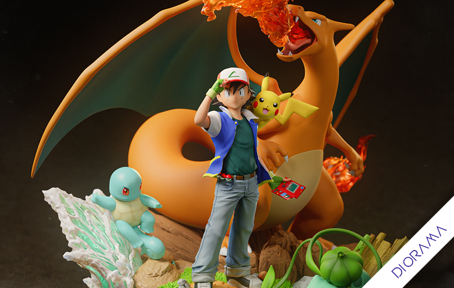 Pokémon - Ash (Diorama) Statue by Black Swan Collectibles