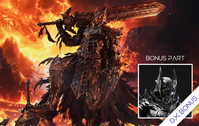 Batman: the Berserker Rage Mode (Deluxe Bonus) 1/4 Scale Statue