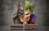 Batman & Joker Nemesis Split-Faced Bookend 1/2 Scale Busts