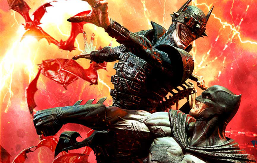 Batman versus Batman Who Laughs (Regular Version) 1/4 Scale Statue