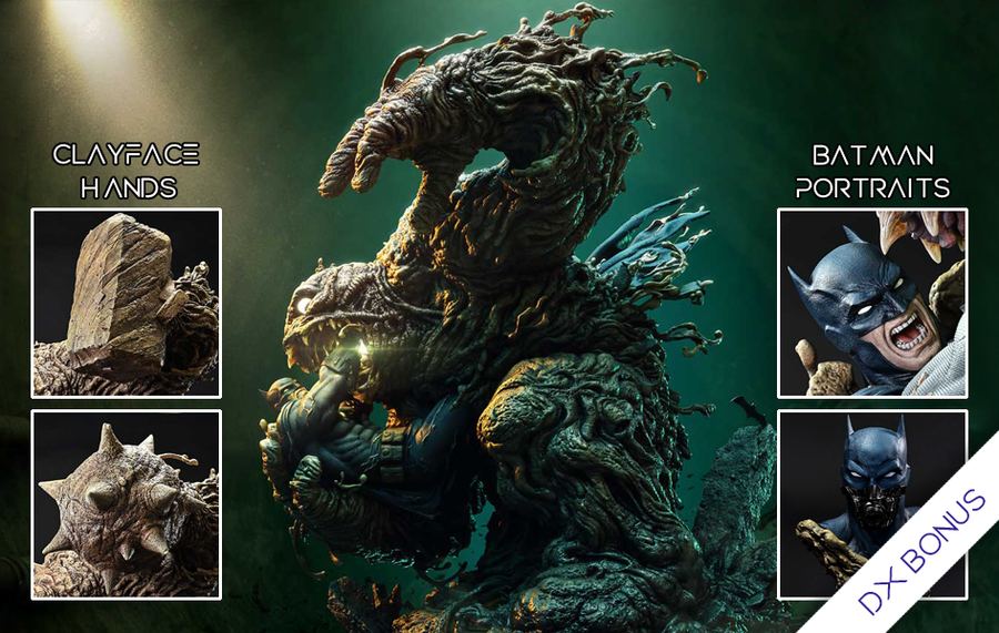 Batman vs. Clayface (Deluxe Bonus) 1/4 Scale Statue