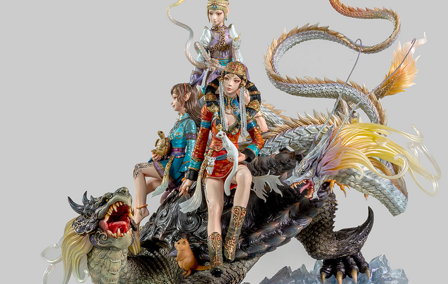 The Balance of the Nine Skies - The Beast of the North Dragon Turtle Statue