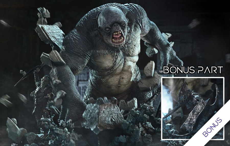 Cave Troll (Bonus) 1/4 Scale Statue