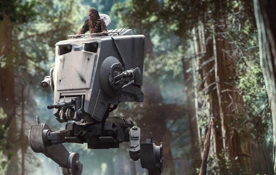 ROTJ - AT-ST and Chewbacca Demi Scale 1/20