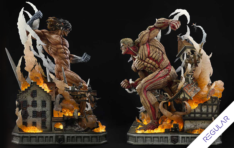 Attack on Titan - Eren Yeager & Reiner Braun (Regular) Statue Set