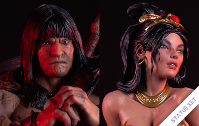 Conan & Maiden 1/3 Scale Statue Set