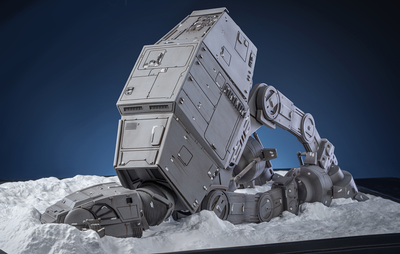 Hoth Crashing Robot (AT-AT) Statue by Force Laboratory