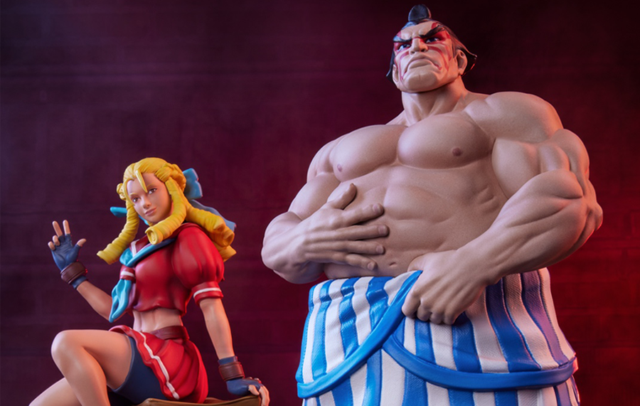 Karin and E. Honda 1/10 Scale Statue Set