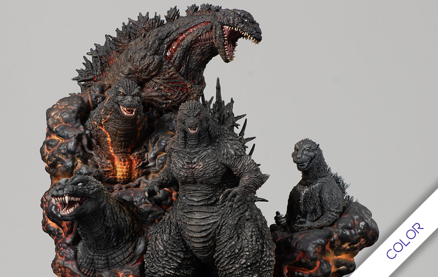 Godzilla Five Legacies (Color) Statue