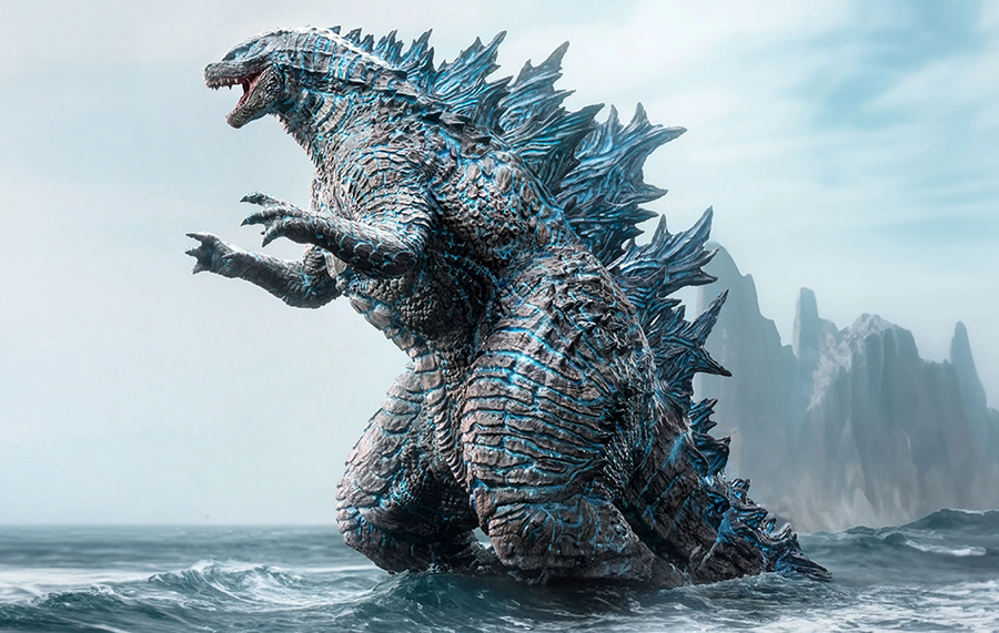 Godzilla x Kong: The New Empire - Godzilla Pre-Evolved Form (Energized Blue Ed.) Statue