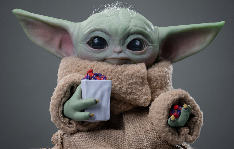 Grogu (Popcorn Time) Statue