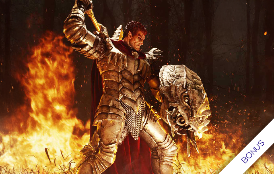 Berserk - Grunbeld vs. Guts - Grunbeld (Bonus) 1/4 Scale Statue