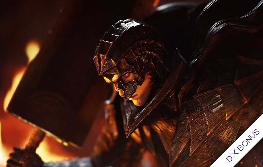 Berserk - Grunbeld vs. Guts - Guts, Berserker Armor (Deluxe Bonus) 1/4 Scale Statue