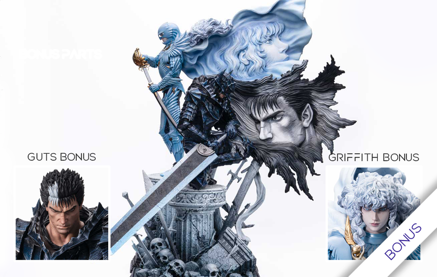 Berserk - Guts & Griffith Legacy Art (Bonus) 1/4 Scale Statue Set