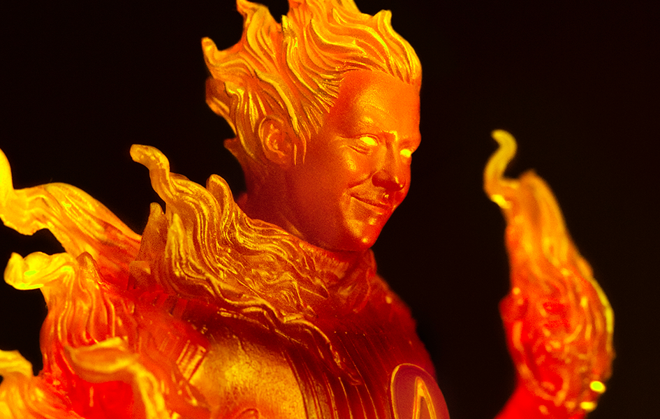 Mcfarlane Marvel Gentle Giant Marvel Animated Human Torch 1/6 Scale ...