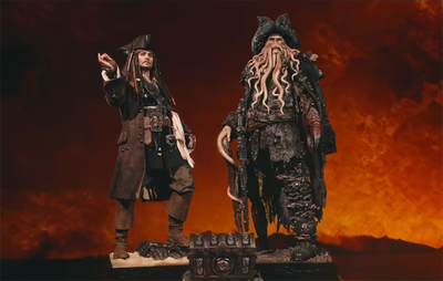 Pirates of the Caribbean - Jack Sparrow & Davy Jones 1/3 Scale Statue Set