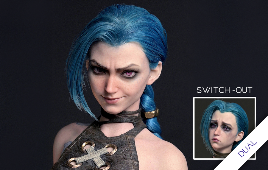 Arcane - Jinx (Dual Portraits) 1/3 Scale Statue