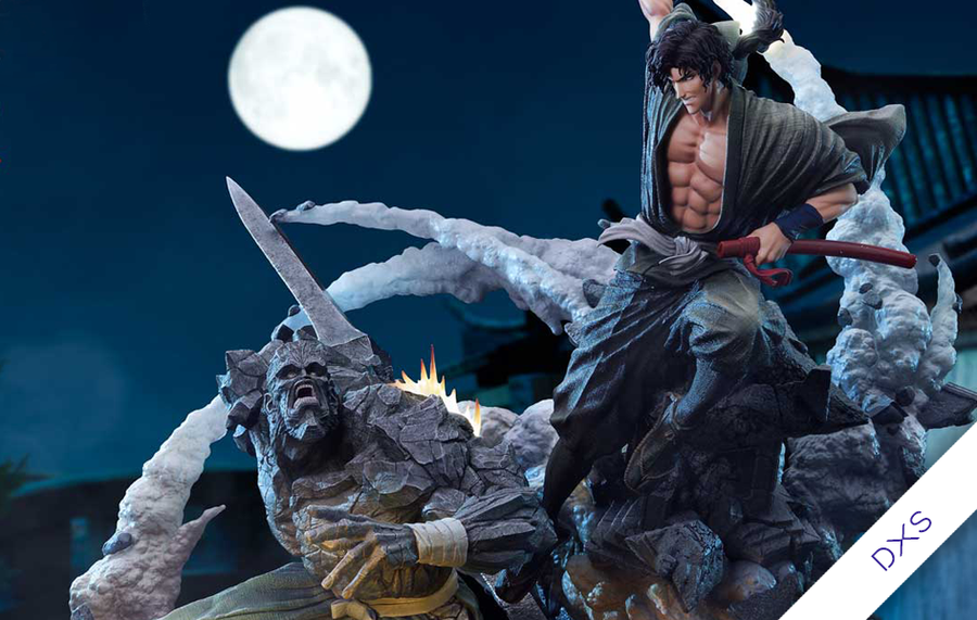Ninja Scroll - Jubei vs. Tessai (Deluxe Bonus) 1/4 Scale Statue