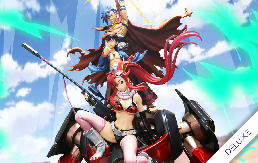 Tengan Toppa Gurren Lagann - Kamina, Simon & Yoko - Our Hearts Pierce the Skies (Deluxe) 1/4 Scale Statue