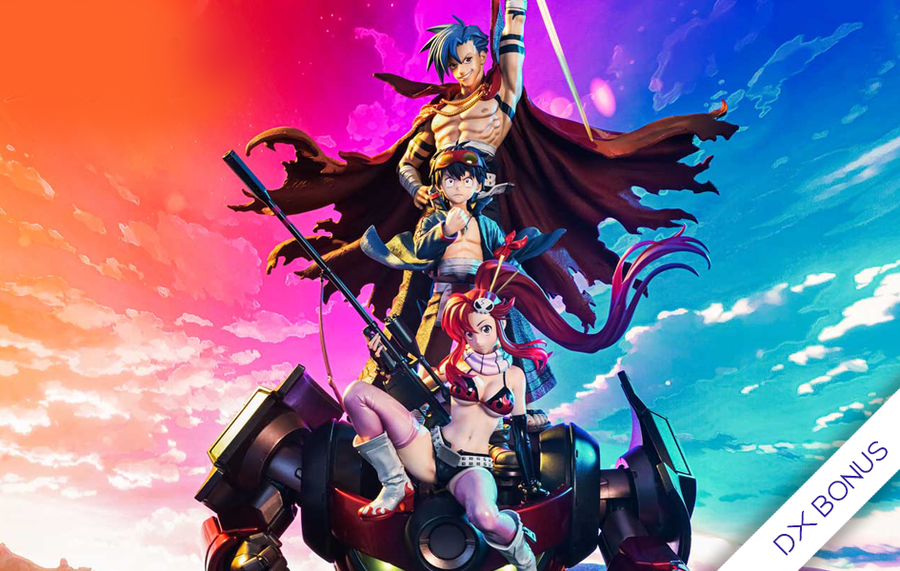 Tengan Toppa Gurren Lagann - Kamina, Simon & Yoko - Our Hearts Pierce the Skies (Deluxe Bonus) 1/4 Scale Statue