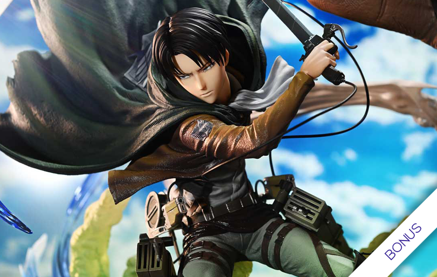 Attack on Titan - Levi vs. Beast Titan (Bonus) 1/4 Scale Statue