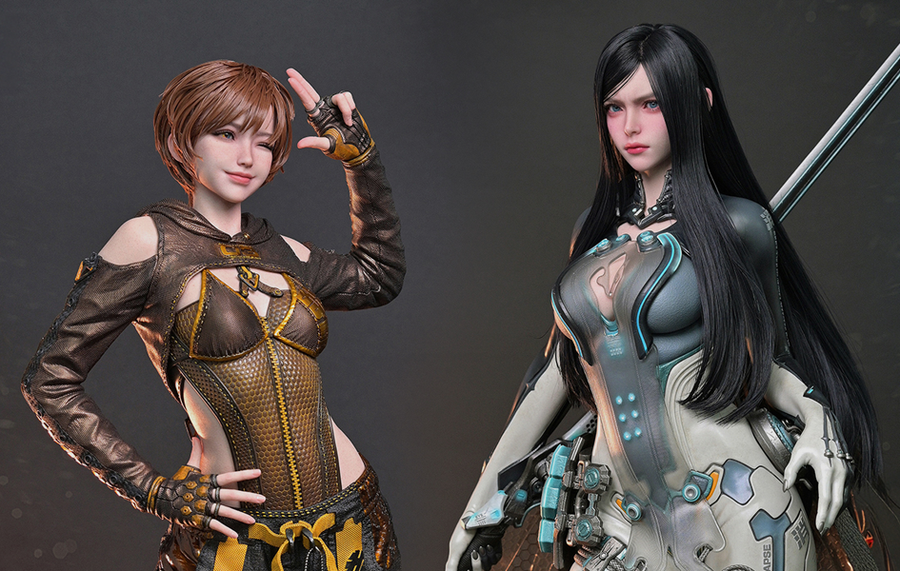 Stellar Blade - Raven & Lily 1/3 Scale Statue Set
