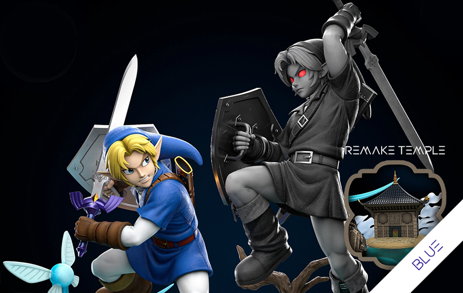 Link vs. Dark Link (Blue) 1/6 Scale Statue by Dream Studio