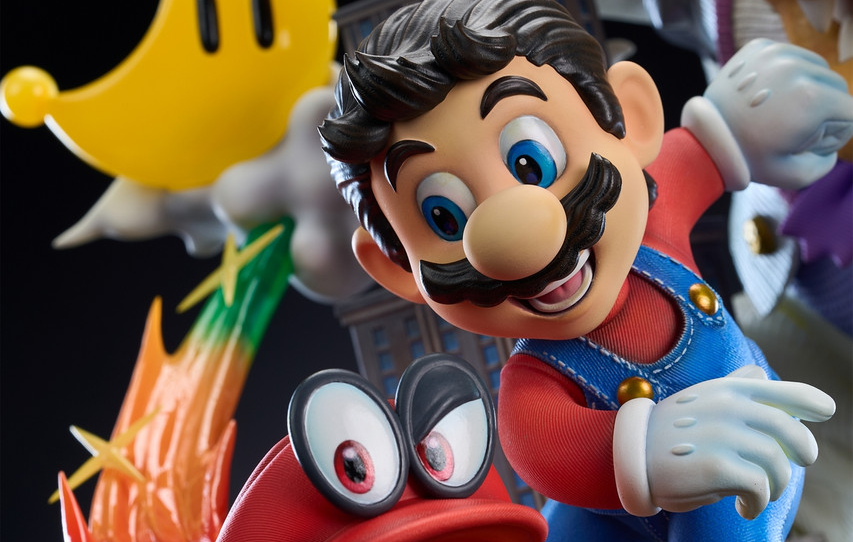 Mario Odyssey Statue by Wake Studio