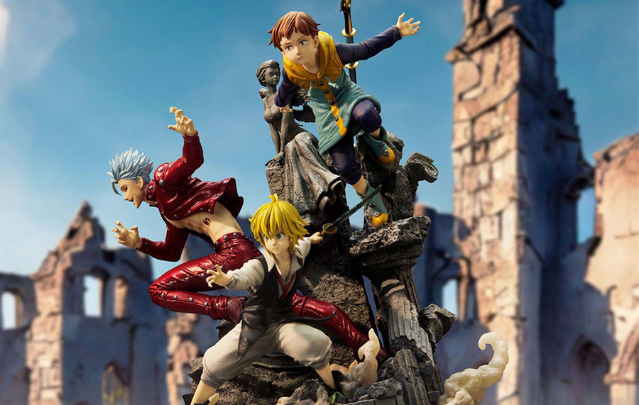 Seven Deadly Sins - Meliodas, Ban and King (Regular) 1/6 Scale Statue