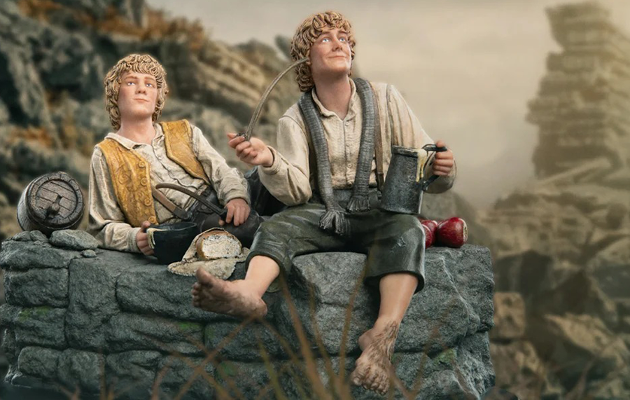 LOTR: The Return of the King - Merry & Pippin Miniature Statue