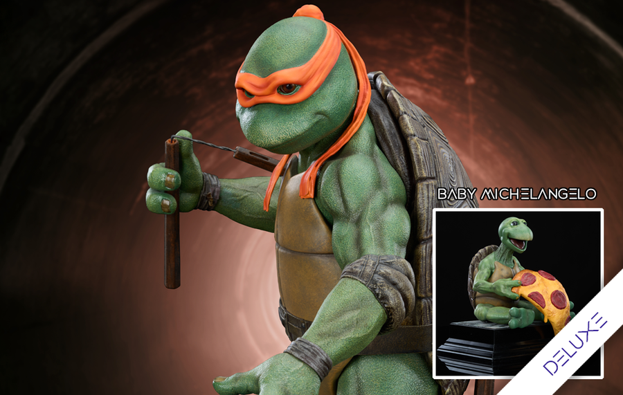 TMNT (1990) - Michelangelo (Deluxe) 1/2 Scale Statue