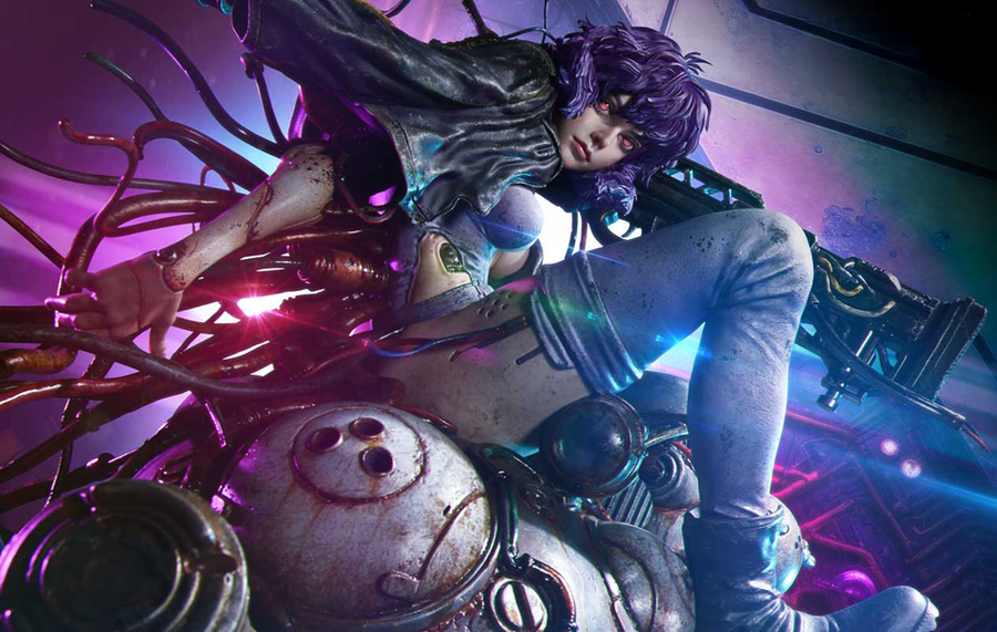 Ghost in the Shell: SAC - Motoko Kusanagi & Tachikoma by Entei Ryu (Color) 1/4 Scale Statue