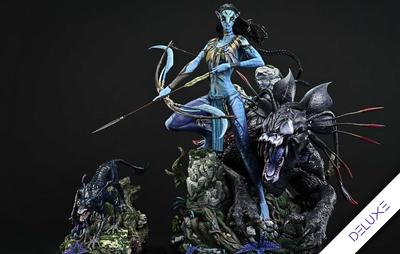 Avatar - Neytiri & Thanator (Deluxe) 1/4 Scale Statue