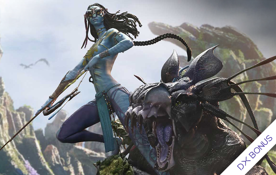 Avatar - Neytiri & Thanator 1/4 Scale Statue