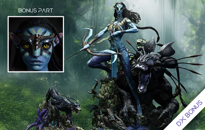 Avatar - Neytiri & Thanator (Deluxe Bonus) 1/4 Scale Statue