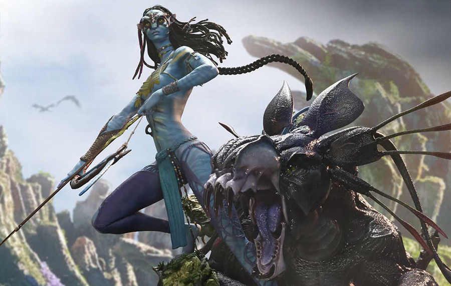 Avatar - Neytiri & Thanator 1/4 Scale Statue