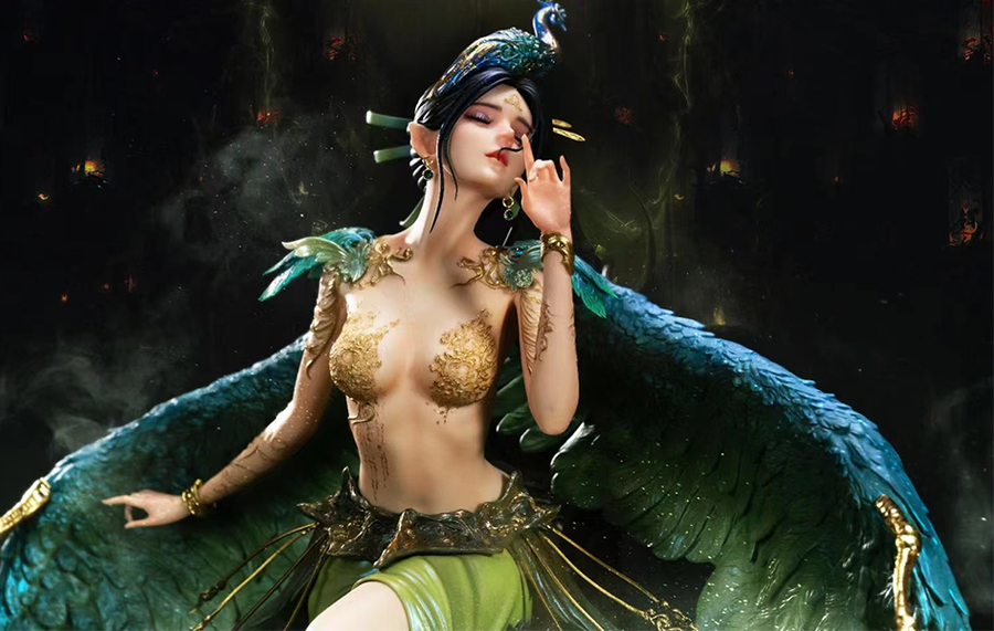 Peacock Wisdom King (Mahamayuri) Statue