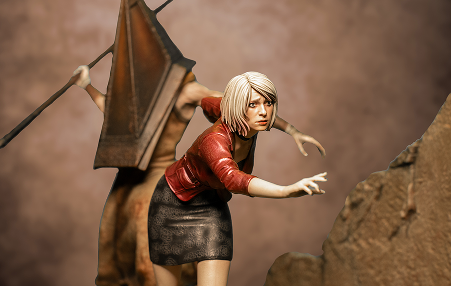 SIlent Hill 2 Remake -  Red Pyramid Thing & Maria Elevator Chase 1/6 Scale Diorama