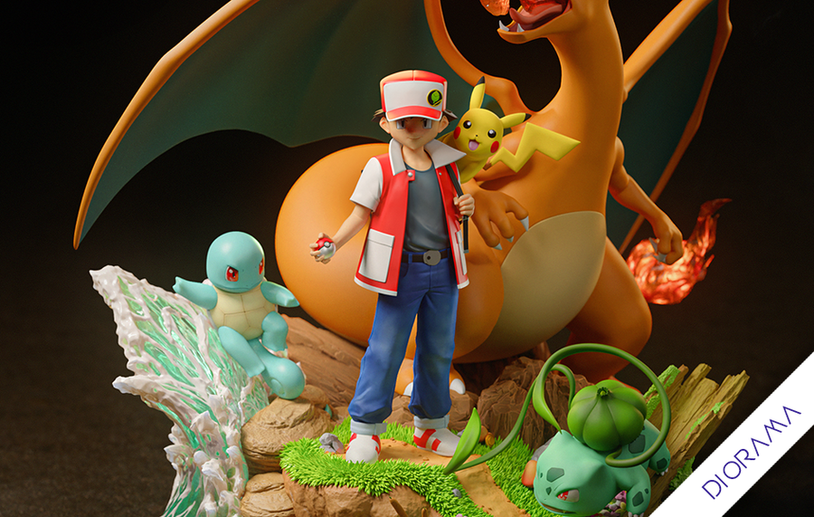 Pokémon - Red Trainer (Diorama) Statue by Black Swan Collectibles
