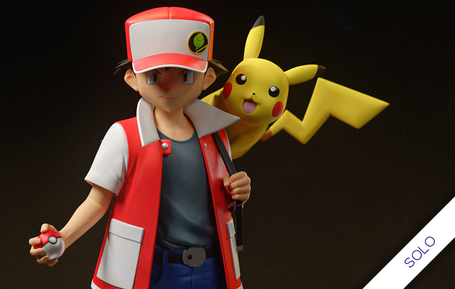 Pokémon - Red Trainer (Solo) Statue by Black Swan Collectibles
