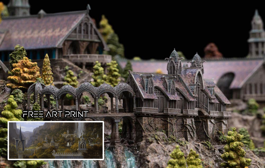 LOTR - Rivendell Environment Statue