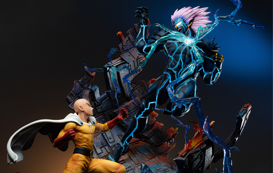 One Punch Man - Saitama vs. Lord Boros Statue